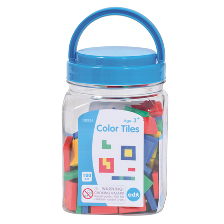 Edx Education Color Tiles in Mini Jar, Set of 100 13283J